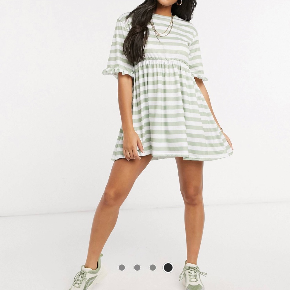 LIME STRIPE DRESS - Picture 3 of 3